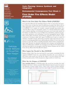 Fuels Planning: Science Synthesis and Integration