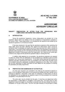 AD AC NO. 2 of 2009 12th May 2009 GOVERNMENT OF INDIA CIVIL AVIATION DEPARTMENT O/O DIRECTOR GENERAL OF CIVIL AVIATION