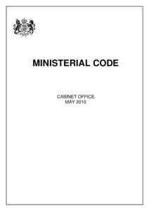 Ministerial Code - 21 May 2010