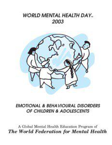 WORLD MENTAL HEALTH DAY 2003