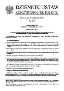 DZIENNIK USTAW RZECZYPOSPOLITEJ POLSKIEJ Warszawa, dnia 10 października 2012 r. Poz[removed]ROZPORZĄDZENIE MINISTRA EDUKACJI NARODOWEJ 1)