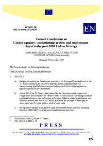 EN  COUNCIL OF THE EUROPEAN UNION  Council Conclusions on