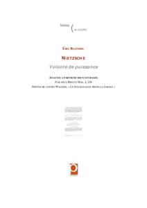 ÉRIC BLONDEL  NIETZSCHE Volonté de puissance ANALYSE À PARTIR DE DEUX OUVRAGES PAR-DELÀ BIEN ET MAL, § 230