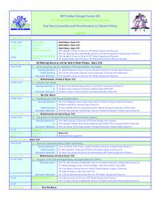 MIT Global Change Forum XVI 21–23 June 2000 • The Hotel Palace, Berlin, Germany  Key Non‐Linearities and Uncertainties in Climate Policy   