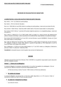 décision n°délégation de signature Rémi Legrand