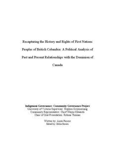 First Nations in British Columbia / History of North America / Aboriginal title in Canada / First Nations / British Columbia Treaty Process / Aboriginal title / Coast Salish peoples / Joseph Trutch / Canada / Aboriginal peoples in Canada / Americas / Law