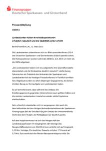  Finanzgruppe Deutscher Sparkassen- und Giroverband Pressemitteilung