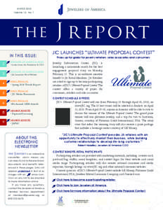 WINTER 2010 Volume 14, No. 1 the  JIC Launches “ULTIMATE PROPOSAL CONTEST”