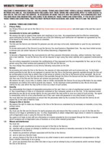 WEBSITE TERMS OF USE WELCOME TO WWW.REDARC.COM.AU. THE FOLLOWING “TERMS AND CONDITIONS” FORM A LEGALLY BINDING AGREEMENT BETWEEN YOU AND US. YOU ACKNOWLEDGE AND AGREE THAT THESE TERMS AND CONDITIONS APPLY TO YOUR ACC