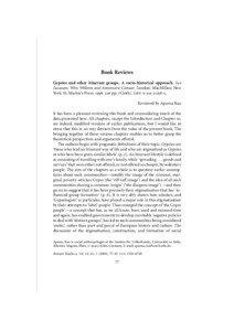 Book Reviews Gypsies and other itinerant groups. A socio-historical approach. Leo Lucassen, Wim Willems and Annemarie Cottaar. London: MacMillan; New