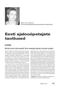 Katrin  Kello MA, Tartu Ülikooli ajakirjanduse ja kommunikatsiooni instituudi teadur
