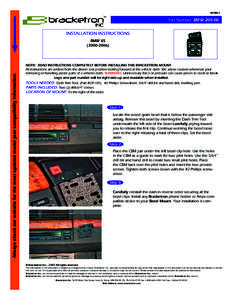 [removed]Part Number: BMW[removed]INSTALLATION INSTRUCTIONS