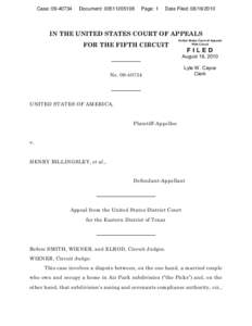 United States v. Billingsley (5th Cir.) – Appellee