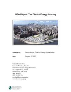 IDEA Report: The District Energy Industry  Prepared By: International District Energy Association