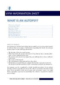       VIFM INFORMATION SHEET   