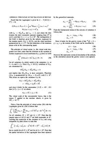 A PPENDIX : D ERIVATION OF THE E QUATIONS OF M OTION Recall that the Lagrangian is given by L : T (SO(3) × T3 ) → R, 1 Tˆ 1 ωh Θ0 ωh + (ωh + ωw )T