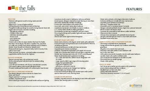 The Falls at Eaglewind Features and Floorplans