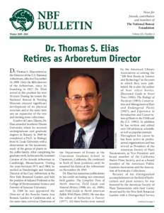 Winter 2009–2010  NBF Bulletin  News for