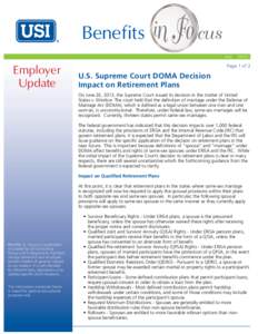 Benefits  cus July | 2013  Employer
