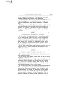 Standing Rules of the United States Senate /  Rule VI / Public law / Separation of powers / United States Senate / Standing Rules of the United States Senate /  Rule XII / Standing Rules of the United States Senate / Government / Quorum