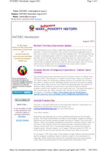 NATSIEC newsletter August 2011