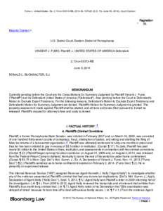 Fumo v. United States, No. 2:13-cv[removed]RB, 2014 BL[removed]E.D. Pa. June 05, 2014), Court Opinion  * Pagination BL