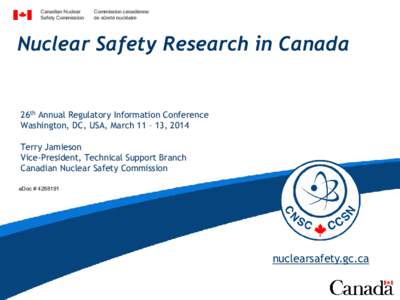Nuclear Safety Research in Canada