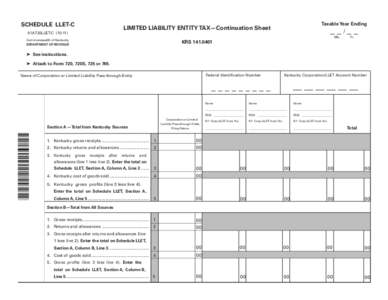 SCHEDULE  LLET-C  Taxable Year Ending LIMITED LIABILITY ENTITY TAX—Continuation Sheet