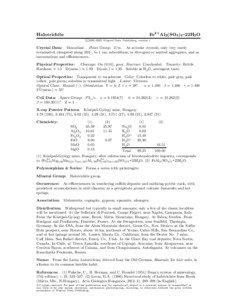 Matter / Melanterite / Copiapite / Halotrichite / Sulfate minerals / Chemistry / Crystallography