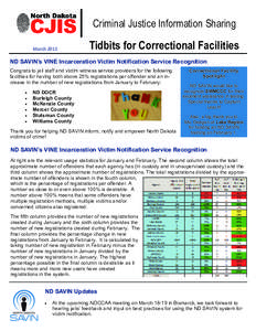 Criminal Justice Information Sharing    March 2013 