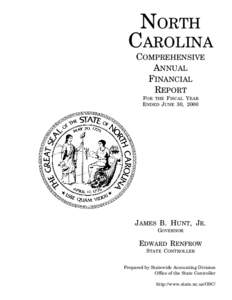 NORTH CAROLINA COMPREHENSIVE ANNUAL FINANCIAL REPORT