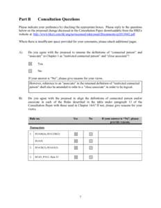 Microsoft Word - Consultation paper - To align the definitions of connected person and associate in the listing rules[removed]