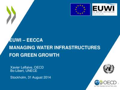 EUWI – EECCA  MANAGING WATER INFRASTRUCTURES FOR GREEN GROWTH Xavier Leflaive, OECD Bo Libert, UNECE