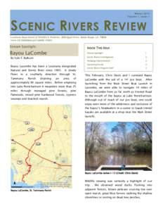 Winter 2013 Volume 1, Issue 1 S CENIC R IVERS R EVIEW Louisiana Department of Wildlife & Fisheries, 2000 Quail Drive, Baton Rouge, LA[removed]www.wlf.louisiana.gov/scenic-rivers