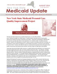 August 2014 Medicaid Update
