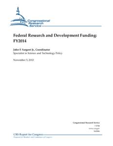 Federal Research and Development Funding: FY2014	