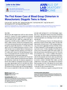 Letter to the Editor Transfusion Medicine Ann Lab Med 2014;34:[removed]