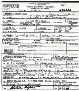 Autopsyfiles.org - Chris Farley Death Certificate