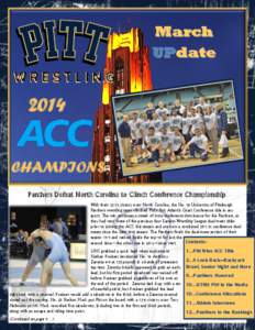 March UPdate 2014 CHAMPIONS Panthers Defeat North Carolina to Clinch Conference Championship