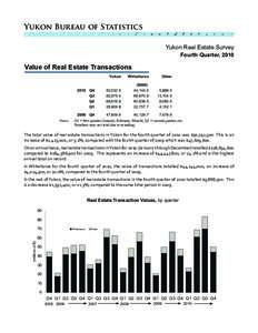 Yukon Bureau of Statistics 2 ÷  9