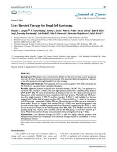 Kidney cancer / Hepatocellular carcinoma / Renal cell carcinoma / Hepatectomy / Adjuvant therapy / Metastasis / Radiofrequency ablation / Metastatic liver disease / Treatment and prognosis of renal cell carcinoma / Medicine / Hepatology / Surgical oncology