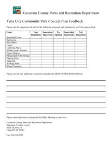 Microsoft Word - tuba-city-park-feedback-form.doc