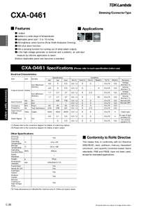 CXADimming/Connector Type ■ Features