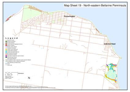 Map Sheet 19 - North-eastern Bellarine Penninsula  Portarlington !  Legend