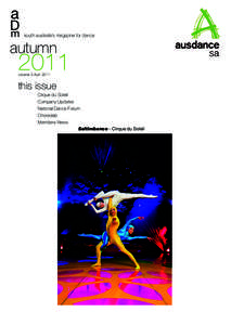 a  D m  south australia’s magazine for dance