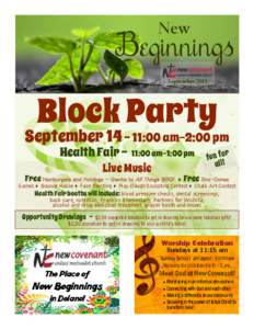 New  Beginnings September[removed]Block Party