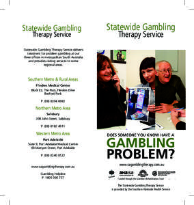 Statewide Gambling Therapy Service Statewide Gambling Therapy Service