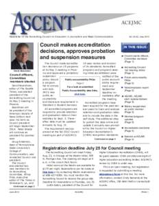 SCENT A ACEJMC  Newsletter of the Accrediting Council on Education in Journalism and Mass Communications