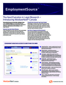 Industrial relations / Online law databases / Labour law / Labour relations / United Kingdom labour law / Wrongful dismissal / Westlaw / Employment / Quicklaw / Human resource management / Legal research / Law