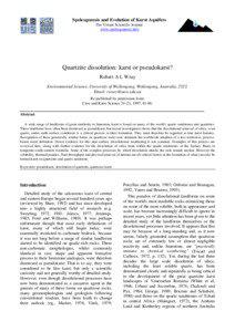 Speleogenesis and Evolution of Karst Aquifers The Virtual Scientific Journal www.speleogenesis.info